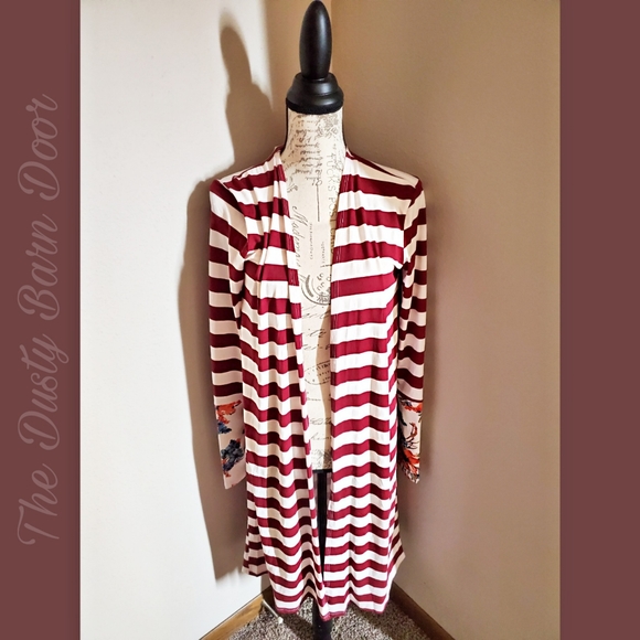 🆕️ Striped Floral Cardigan - Picture 5 of 7